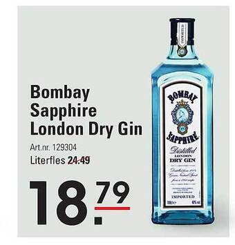 Sligro Bombay sapphire london dry gin aanbieding