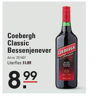 Sligro Coebergh classic bessenjenever aanbieding