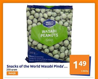 Action Snacks of the world wasabi pinda aanbieding