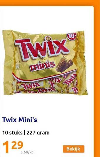 Action Twix mini's aanbieding