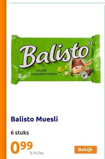 Action Balisto muesli aanbieding