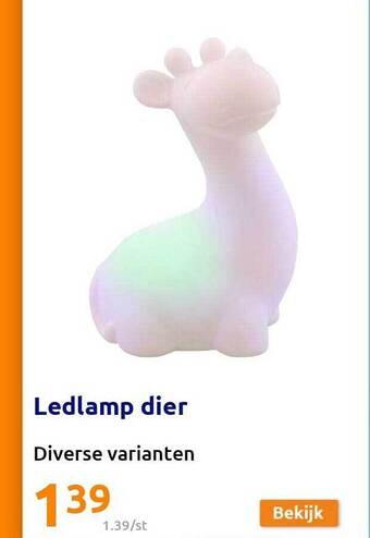 Action Ledlamp dier aanbieding