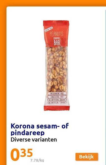 Korona sesam of pindareep