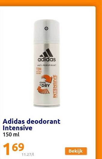 Action Adidas deodorant intensive aanbieding
