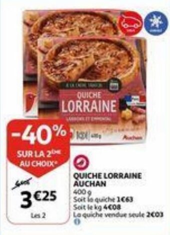 Auchan Quiche lorraine auchan 400G aanbieding