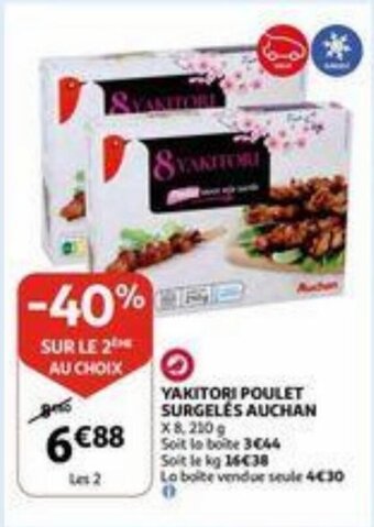 Yakitori poulet surgeles auchan