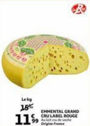 Auchan Emmental grand cru label rouge aanbieding