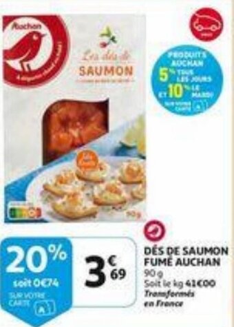Des de saumon fume auchan 90G