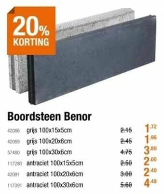 Cevo Boordsteen benor aanbieding