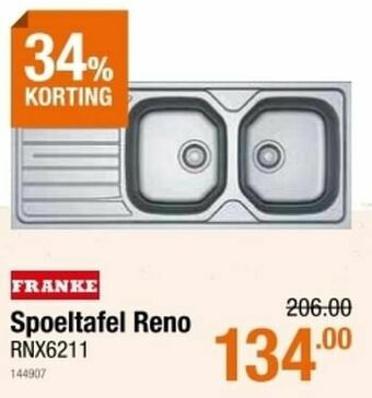 Spoeltafel reno rnx6211