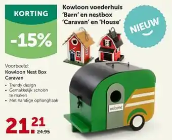 AVEVE Kowloon voederhuis nest box caravan aanbieding
