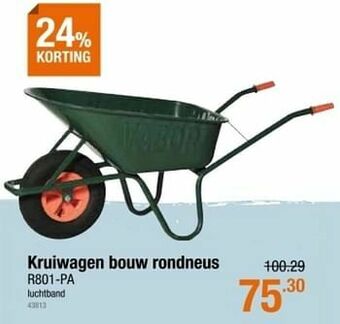 Cevo Kruiwagen bouw rondneus r801-pa aanbieding