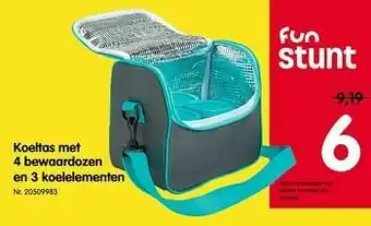Koeltas met 4 bewaardozen en 3 koelelementen