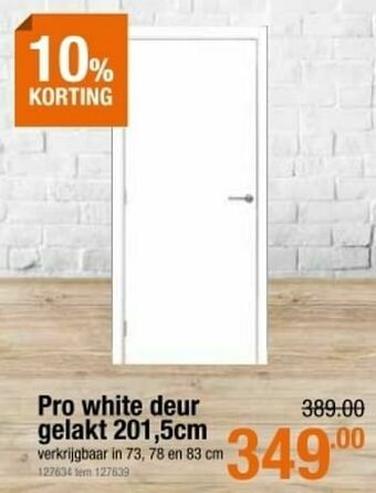 Pro white deur gelakt