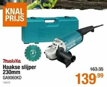 Cevo Makita haakse slijper ga9060kd aanbieding