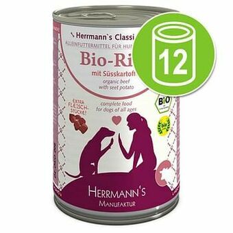 Zooplus 12x400g Herrmann’s Menu Graanvrij Bio Kalkoen met Fruit & Groente (Gluten- en Graanvrij) Hondenvoer aanbieding