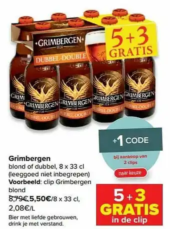 Carrefour Market Grimbergen blond aanbieding