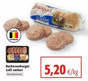 Colruyt Barbecueburger colli varken aanbieding