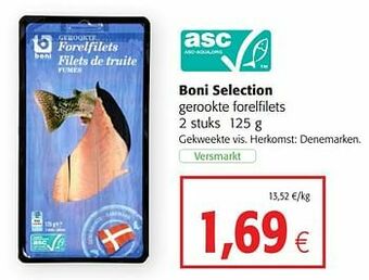 Colruyt Boni selection gerookte forelfilets aanbieding
