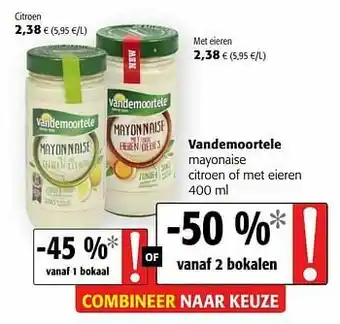 Colruyt Vandemoortele mayonaise citroen of met eieren aanbieding