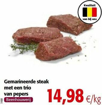 Colruyt Gemarineerde steak met een trio van pepers aanbieding