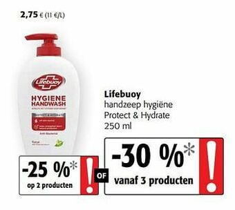 Colruyt Lifebuoy handzeep hygiëne protect + hydrate aanbieding
