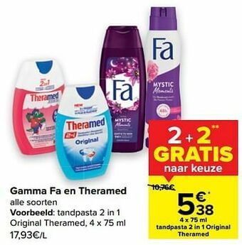 Carrefour Market Tandpasta 2 in 1 original theramed aanbieding