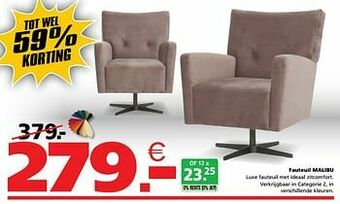 Seats and Sofas Fauteuil malibu aanbieding
