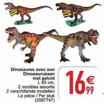 Cora Dinosaures avec son dinosaurussen met geluid aanbieding