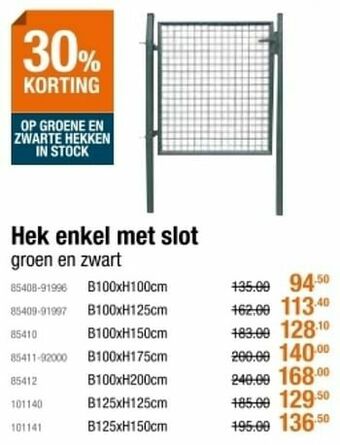 Cevo Hek enkel met slot aanbieding