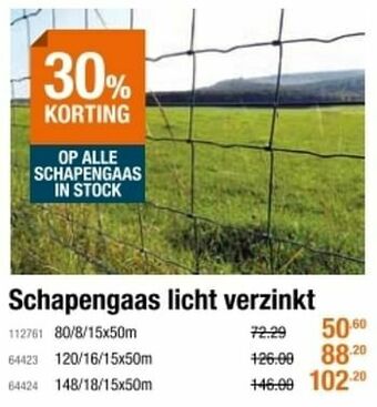 Cevo Schapengaas licht verzinkt aanbieding
