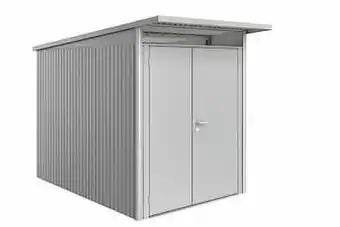 Brico Biohort tuinhuis AvantGarde A3 met dubbele deur zilver 180x300cm aanbieding
