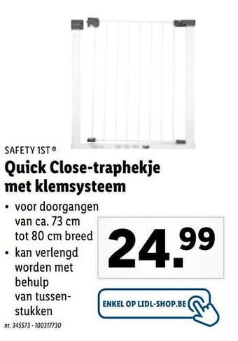 Quick close-traphekje met klemsysteem
