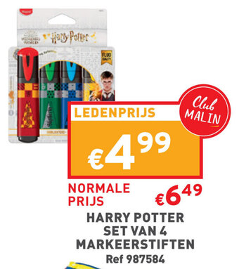 Harry Potter Set Van 4 Markeerstiften