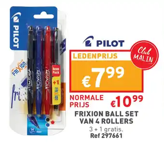 Pilot Frixion Ball Set Van 4 Rollers