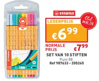 Trafic Stabilo Set Van 10 Stiften aanbieding