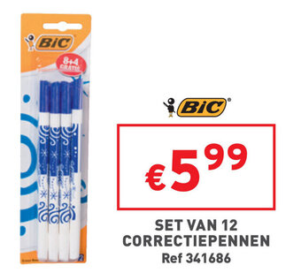 BIC Set Van 12 Correctiepennen