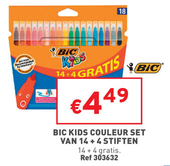 BIC Kids Couleur Set Van 14+4 Stiften
