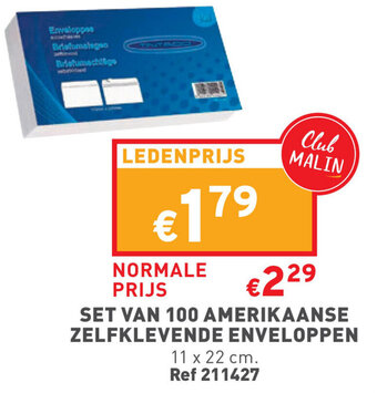Trafic Set Van 100 Amerikaanse Zelfklevende Enveloppen aanbieding
