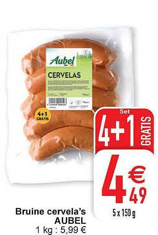 Cora Bruine cervela's aubel aanbieding