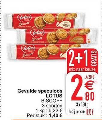 Cora Gevulde speculoos lotus aanbieding
