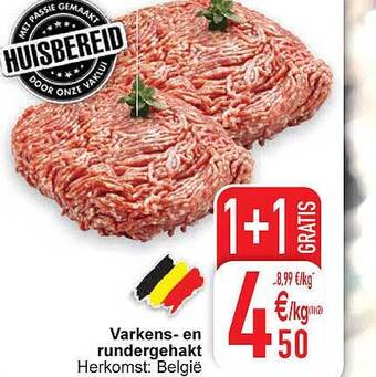 Cora Varkens en rundergehakt aanbieding