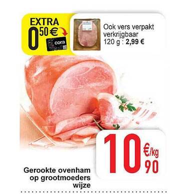Cora Gerookte ovenham op grootmoeders wijze aanbieding
