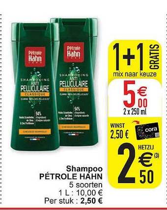 Cora Shampoo pétrole hahn aanbieding