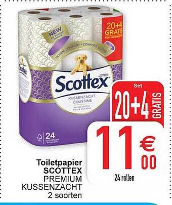 Cora Toiletpapier scottex aanbieding