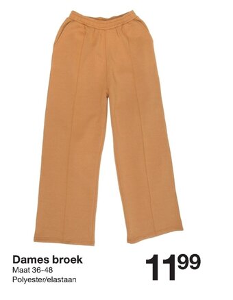 Zeeman Dames broek Maat 36-48 aanbieding