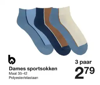 Dames sportsokken Maat 35-42, 3 paar