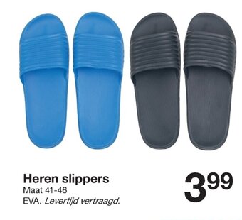 Zeeman Heren slippers Maat 41-46 aanbieding