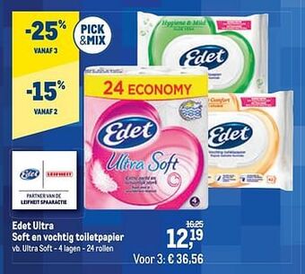 Makro Edet ultra soft en vochtig toiletpapier aanbieding
