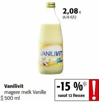Colruyt Vanilivit magere melk vanille aanbieding